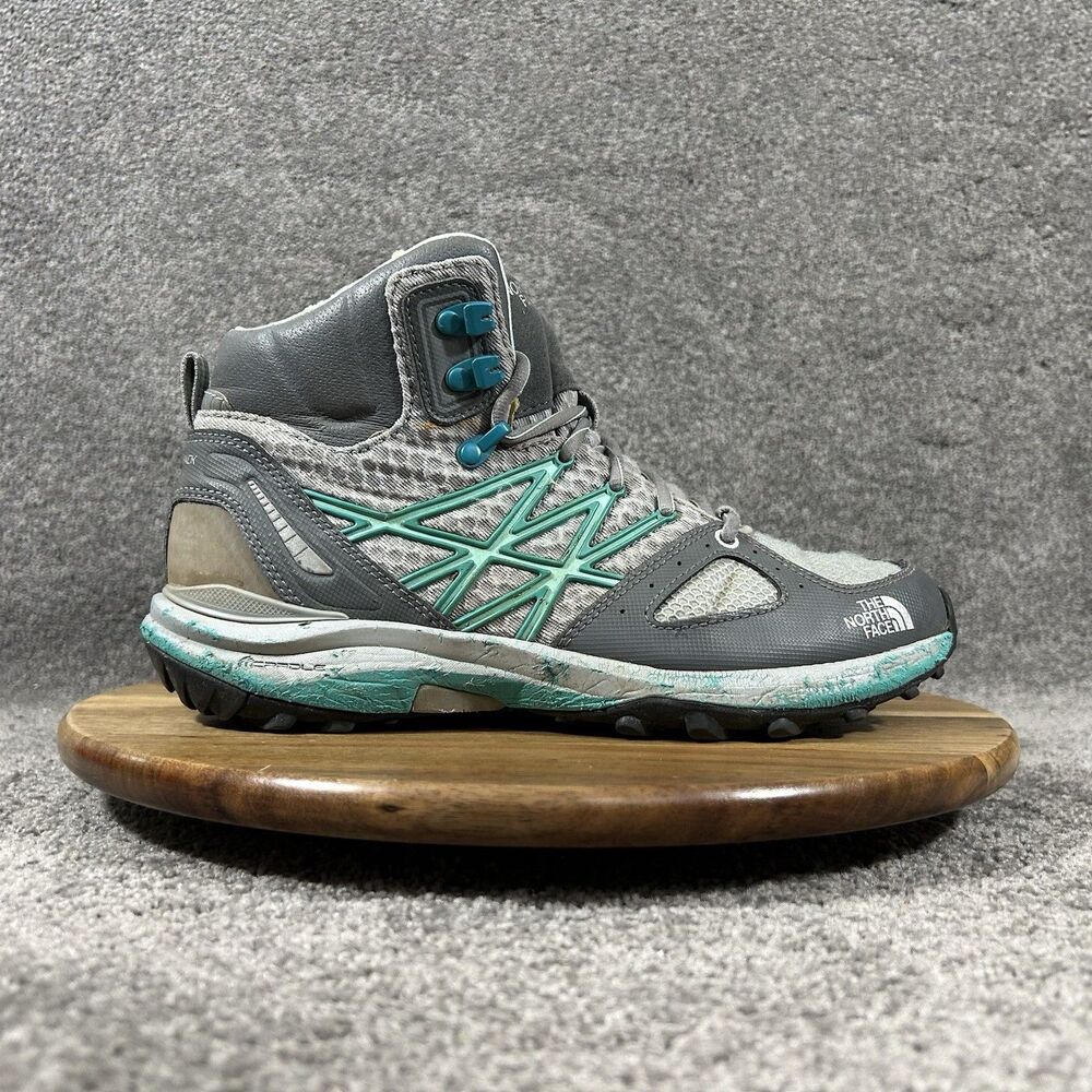 The North Face Ultra Fastpack Mid Women’s Size 8.5 Gray Teal Hiking Boots Used